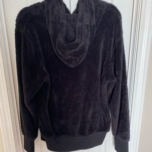 NEVER WORN black Sherpa hoodie